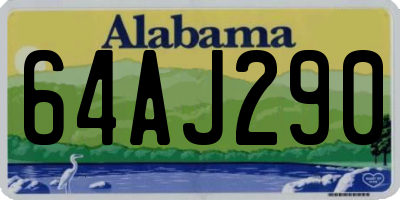 AL license plate 64AJ290