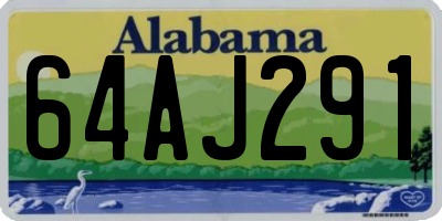 AL license plate 64AJ291