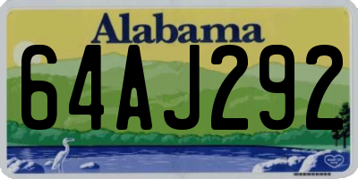 AL license plate 64AJ292