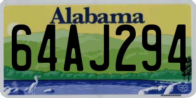 AL license plate 64AJ294