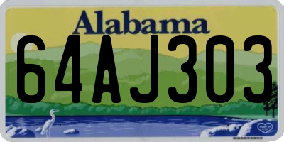 AL license plate 64AJ303