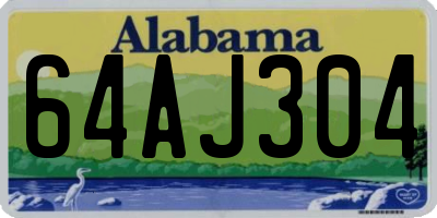 AL license plate 64AJ304