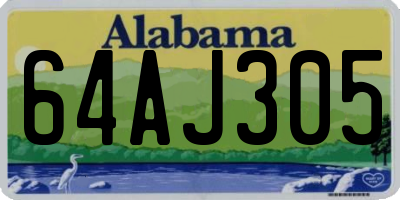 AL license plate 64AJ305