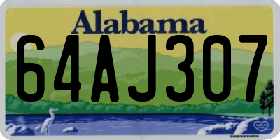 AL license plate 64AJ307