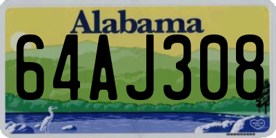 AL license plate 64AJ308