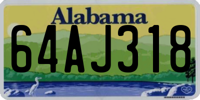 AL license plate 64AJ318