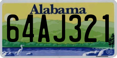 AL license plate 64AJ321