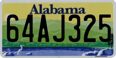 AL license plate 64AJ325