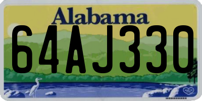 AL license plate 64AJ330