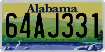 AL license plate 64AJ331