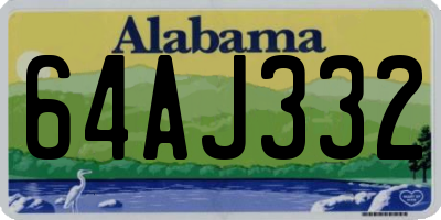 AL license plate 64AJ332