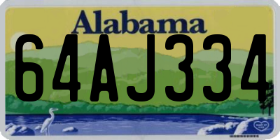 AL license plate 64AJ334