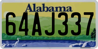 AL license plate 64AJ337