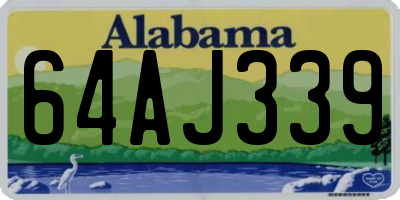 AL license plate 64AJ339