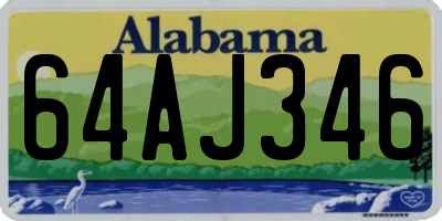 AL license plate 64AJ346