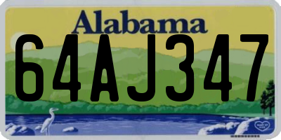 AL license plate 64AJ347