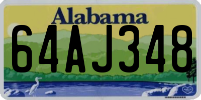 AL license plate 64AJ348