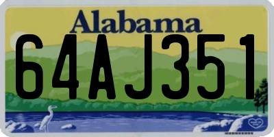 AL license plate 64AJ351