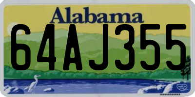 AL license plate 64AJ355
