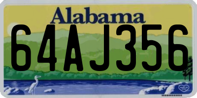 AL license plate 64AJ356