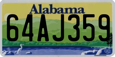 AL license plate 64AJ359