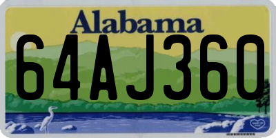 AL license plate 64AJ360