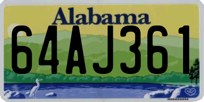 AL license plate 64AJ361