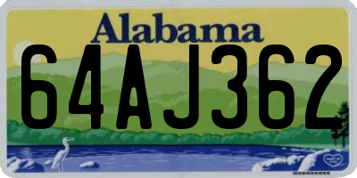 AL license plate 64AJ362