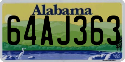 AL license plate 64AJ363