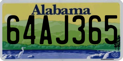 AL license plate 64AJ365