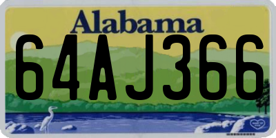 AL license plate 64AJ366