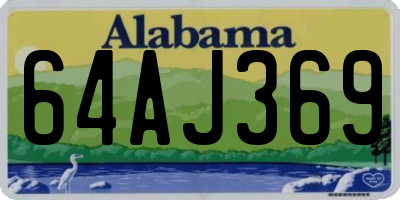 AL license plate 64AJ369
