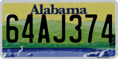 AL license plate 64AJ374