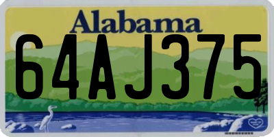 AL license plate 64AJ375