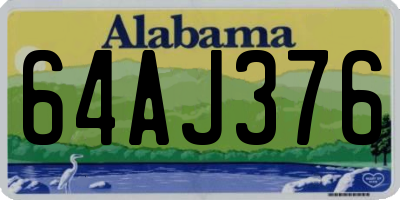 AL license plate 64AJ376