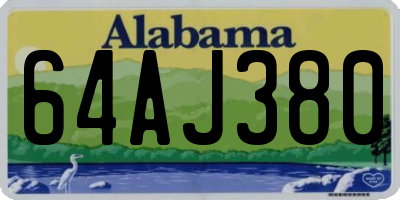 AL license plate 64AJ380