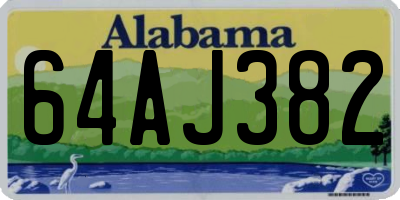 AL license plate 64AJ382