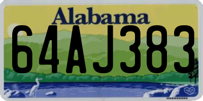 AL license plate 64AJ383