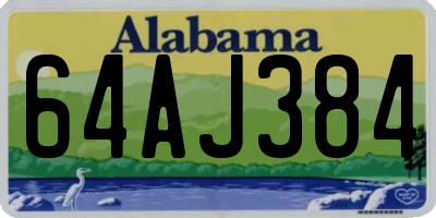 AL license plate 64AJ384