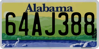 AL license plate 64AJ388