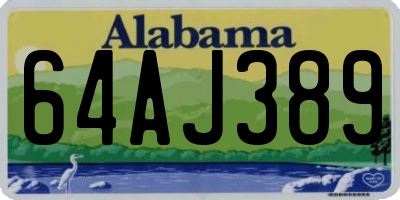 AL license plate 64AJ389