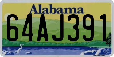 AL license plate 64AJ391