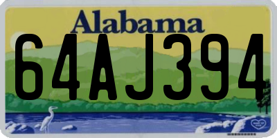 AL license plate 64AJ394