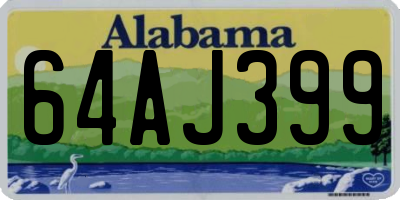AL license plate 64AJ399