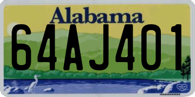 AL license plate 64AJ401