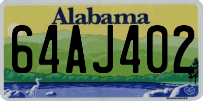 AL license plate 64AJ402