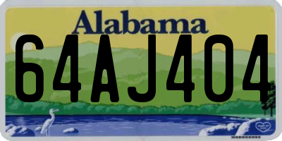 AL license plate 64AJ404