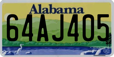 AL license plate 64AJ405