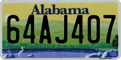 AL license plate 64AJ407