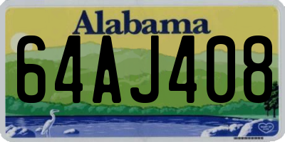 AL license plate 64AJ408